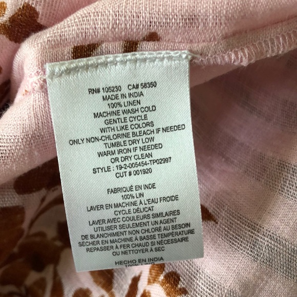 Joie Narumi Fleur D-isle linen oversized blush pink top - Picture 5 of 5